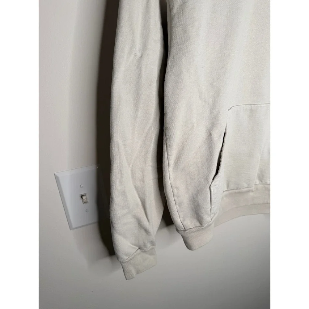 SANA Detroit Skeleton Logo Hoodie Off White Cream Size Small Streetwear Pullover